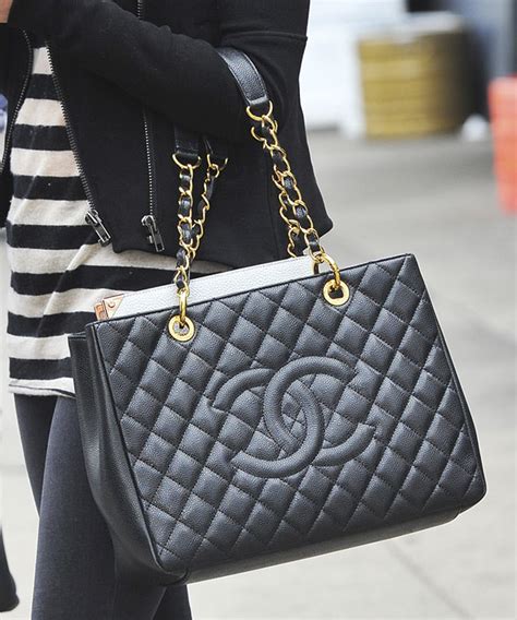 chanel black tote price|chanel shopping tote black.